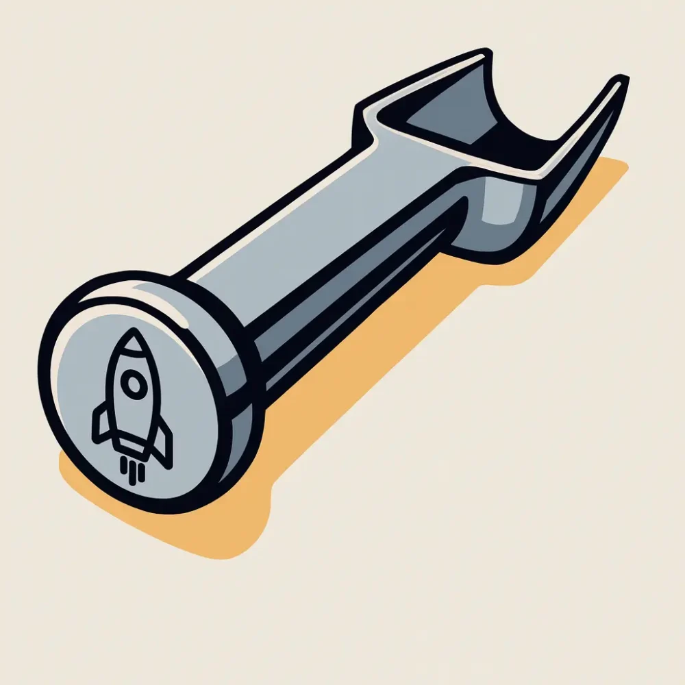 Scoop and Tamp Tool Standard Size Crossing with Rocket Logo