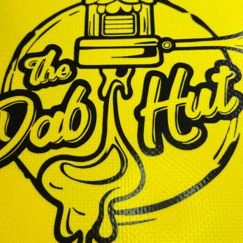 The Dab Hut Silicone Dab Mat 8in Yellow