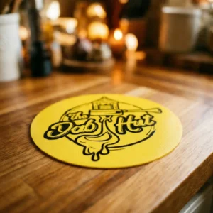 The Dab Hut Silicone Dab Mat 8in Yellow Natural Setting