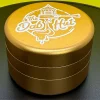 Gold Aluminum Grinder with White Laser Logo