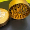Gold Aluminum Grinder with White Laser Logo