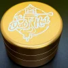 Gold Aluminum Grinder with White Laser Logo